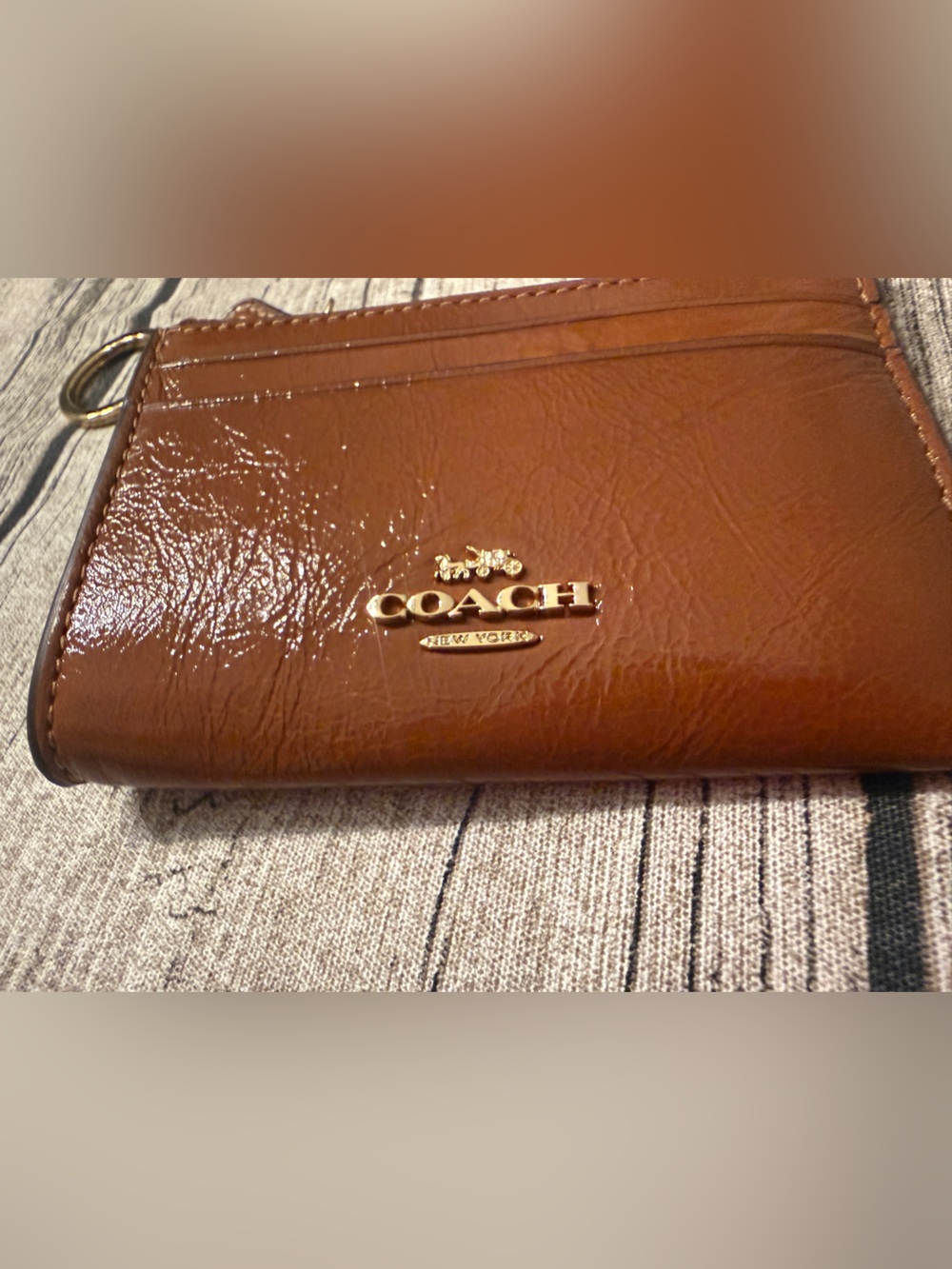 NWT! Coach Skinny ID leather case wallet with keychain